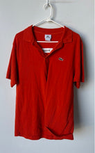 Load image into Gallery viewer, Lacoste Mens Orange Short Sleeve Collared Golf Polo Shirt Size 5
