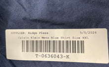Load image into Gallery viewer, Calvin Klein Mens Blue Cotton Relaxed Fit Long Sleeve Button-Up Shirt Size XXL