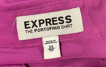 Load image into Gallery viewer, Express Womens Portofino Pink Long Sleeve Double Pockets Button-Up Shirt Size XS