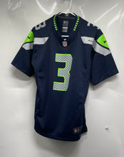 Load image into Gallery viewer, Nike Boys Blue Seattle Seahawks Russell Wilson #3 NFL Football Jersey Sz L 14/16