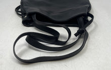Load image into Gallery viewer, Anne Klein Womens Black Leather Inner Pockets Adjustable Strap Crossbody Handbag