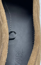 Load image into Gallery viewer, Zara Mens Brown Suede Round Toe Slip-On Tasseled Loafer Shoes Size EUR 44