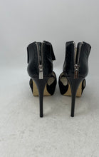 Load image into Gallery viewer, Michael Kors Womens Leighton Black Leather Open Toe Platform Heels Size 8M