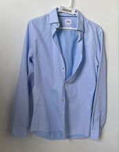 Load image into Gallery viewer, Zara Mens Light Blue Printed Slim Fit Long Sleeve Button-Up Shirt Size S
