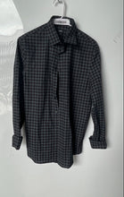Load image into Gallery viewer, Express Mens 1MX Black Gray Houndstooth Extra Slim Fit Button-Up Shirt Size S