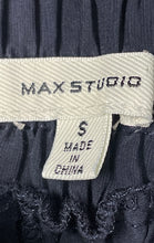 Load image into Gallery viewer, Max Studio Womens Navy Blue Flat Front Regular Fit Wide-Leg Trouser Pants Size S