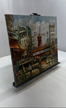 Load image into Gallery viewer, Moulin Rouge Impressionism Parisian Street Scene Canvas Oil Painting Signed