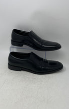 Load image into Gallery viewer, Aston Grey Mens Black Leather Round Toe Slip-On Loafers Shoes Size 10.5