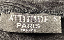 Load image into Gallery viewer, Attitude Paris Womens Black Graphic Print Short Sleeve Pullover T-Shirt Size S