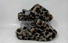 Load image into Gallery viewer, UGG Womens Fluff Yeah Multicolor Animal Print Open Toe Slide Slippers Size 7