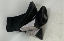 Load image into Gallery viewer, Anne Michelle Womens Black Side Zip Casual Block Heel Ankle Booties Size 38