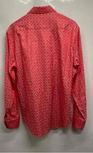 Load image into Gallery viewer, Robert Graham Mens Red Printed Cotton Classic Fit Button-Up Shirt Size Medium