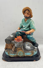 Load image into Gallery viewer, Unbranded Man With Beard Sitting By Campfire Decorative Collectible Figure