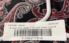 Load image into Gallery viewer, Michael Kors Womens Multicolor Printed Long Sleeve Mini Dress Size Medium
