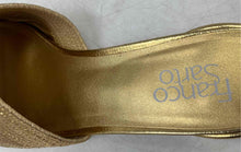 Load image into Gallery viewer, Franco Sarto Womens Gold Slip-On Block Slide Sandals Size 9M