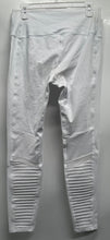 Load image into Gallery viewer, Alo Womens White Ribbed Panel Skinny Leg Compression Leggings Size Large