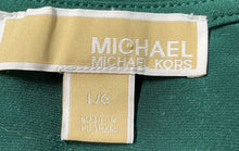 Load image into Gallery viewer, Michael Kors Womens Green Short Sleeve Round Neck Pullover Blouse Top Size Large