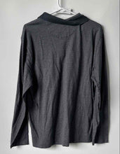 Load image into Gallery viewer, Calvin Klein Mens Gray Check Cotton Long Sleeve Spread Collar Polo Shirt Size XL