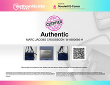 Load image into Gallery viewer, Authentic Marc Jacobs Womens Navy Blue Black Adjustable Strap Crossbody Bag