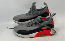 Load image into Gallery viewer, Nike Kids Air Max 90 EZ Wolf Gray Bright Crimson Lace-Up Sneaker Shoes Size 4.5Y