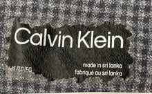 Load image into Gallery viewer, Calvin Klein Mens Gray Check Cotton Long Sleeve Spread Collar Polo Shirt Size XL