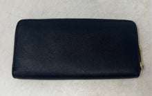 Load image into Gallery viewer, Michael Kors Womens Black Faux Leather Pockets Card Holder Zip-Around Wallet