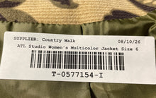 Load image into Gallery viewer, ATL Studio Womens Multicolor Floral Spread Collar Button Front Jacket Size 6