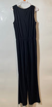 Load image into Gallery viewer, Chico's Womens Black Sleeveless Wide Leg Back Zip One-Piece Jumpsuit Size 1