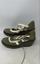 Load image into Gallery viewer, Fly London Yett Womens Green Leather Lace-Up Platform Heels Size EUR 40