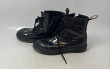 Load image into Gallery viewer, Dr. Martens Mens 1460 J AW004 Black Glitter Lace-Up Combat Boots Size 4