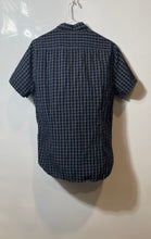Load image into Gallery viewer, Kenneth Cole Reaction Mens Blue Black Plaid Super Slim Fit Button-Up Shirt Sz L