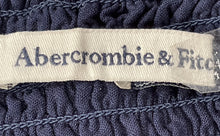 Load image into Gallery viewer, Abercrombie & Fitch Womens Blue Floral Print Long Sleeve Cropped Top Size S