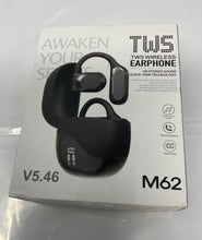 Load image into Gallery viewer, TWS M62 Black Bluetooth V5.46 Wireless Earphone With USB Charger In Box NCL