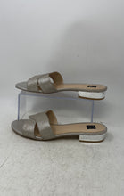 Load image into Gallery viewer, White House Black Market Womens Silver Crisscross Strap Slide Sandals Size 10M