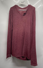 Load image into Gallery viewer, Lucky Brand Mens Red Long Sleeve Burnout Henley Neck Pullover Sweater Size XL