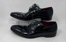 Load image into Gallery viewer, Hugo Boss Mens Black Patent Leather Square Toe Lace-Up Oxford Dress Shoes Size 9