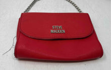 Load image into Gallery viewer, Steve Madden Womens Blynn Red Silver Pockets Semi Chain Strap Crossbody Bag
