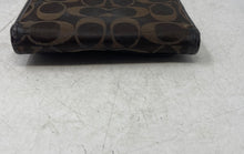 Load image into Gallery viewer, Coach Womens Brown Signature Print Jacquard Inner Divider Bifold Wallet
