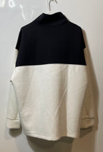 Load image into Gallery viewer, Elie Tahari Mens Black White Colorblock Long Sleeve Pullover Sweatshirt Size XL