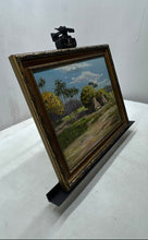 Load image into Gallery viewer, Two Village Huts By Ede Muvias Framed Wall Art Tropical Canvas Oil Painting