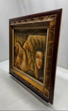 Load image into Gallery viewer, Egyptian Times Galloping Horse Art Framed Wall Decor Oil Painting On Canvas