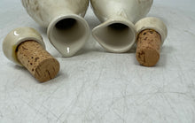 Load image into Gallery viewer, Harry & David Ceramic Embossed Grape And Leaf Designs Oil And Vinegar Cruets Set