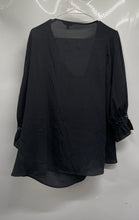 Load image into Gallery viewer, Express Womens Black 3/4 Sleeve V-Neck Regular Fit Blouse Top Size XL