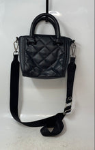 Load image into Gallery viewer, Steve Madden Womens Black Leather Quilted Detachable Strap Crossbody Bag