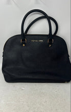 Load image into Gallery viewer, Michael Kors Womens Cindy Black Leather Double Handle Zipper Satchel Handbag
