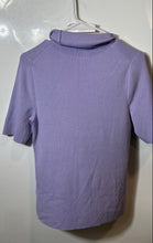 Load image into Gallery viewer, Anne Klein Womens Purple Short Sleeve Turtleneck Knitted Blouse Top Size Medium