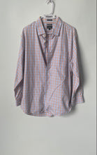 Load image into Gallery viewer, Neiman Marcus Mens Multicolor Plaid Long Sleeve Trim Fit Dress Shirt Size 17.5