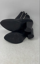 Load image into Gallery viewer, Journee Collection Womens Black Leather Side Zip Round Toe Ankle Booties Sz 8.5