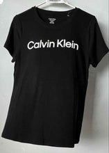 Load image into Gallery viewer, Calvin Klein Womens Black Performance Short Sleeve Crew Neck T-Shirt Size Medium