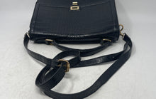 Load image into Gallery viewer, Miztique Womens Black Croc Embossed Faux Leather Turn Lock Satchel Handbag
